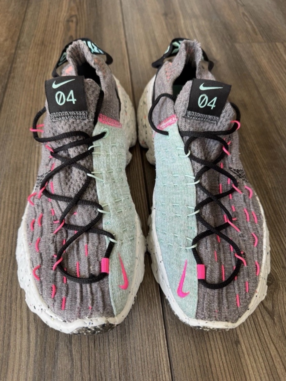 Nike Space Hippie 04 W9/M7.5 Smoke Grey/Pink CD3476-003 w/ Box Sneakers